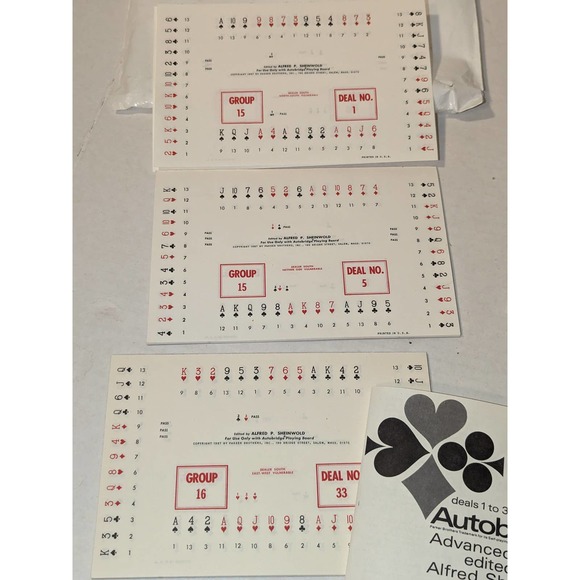 Vintage 1969 Advanced Autobridge Playing Board Set Alfred P. Sheinwold PB - Picture 2 of 15